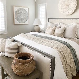 Casaluna knit bed blanket king size natural. New with tags!